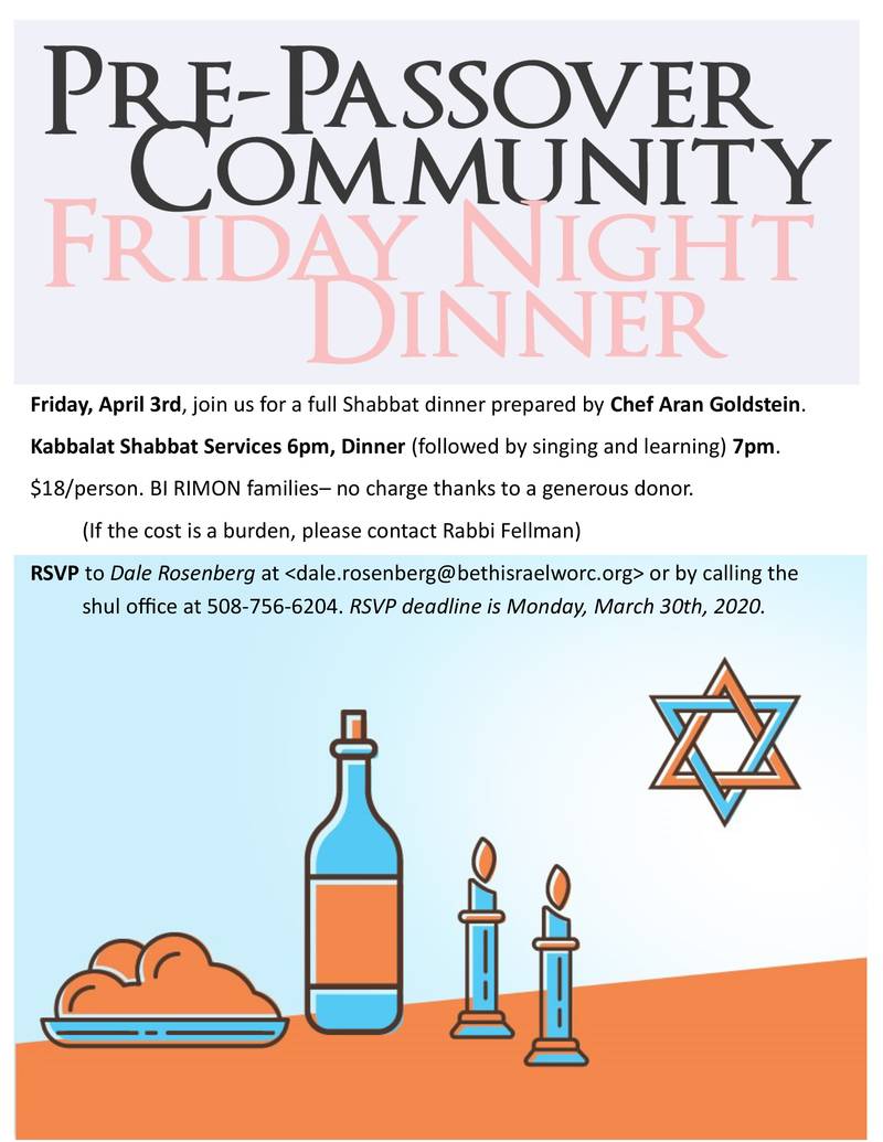 Banner Image for CANCELLED- Community shabbat dinner